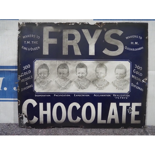 114 - Enamel sign - Fry's Chocolate 30