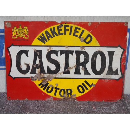 118 - Enamel sign - Wakefield Castrol Motor Oil 20