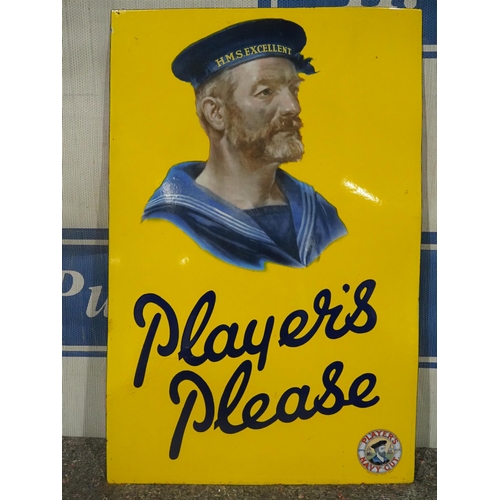 121 - Enamel sign - Player's Please 34½