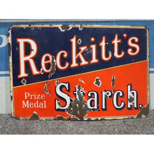 123 - Enamel sign - Reckitt's Starch 16