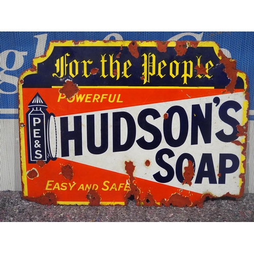 124 - Enamel sign - Hudson's Soap 14