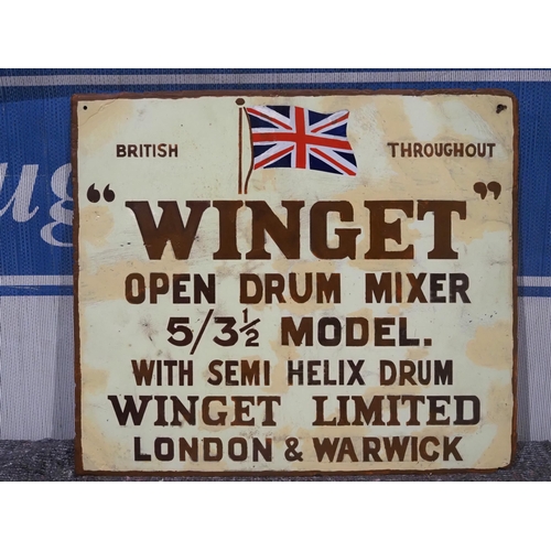 132 - Enamel sign - 'Winget' 16½