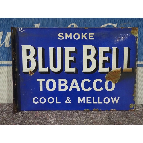 134 - Double sided post mounted enamel sign - Blue Bell Tobacco 14