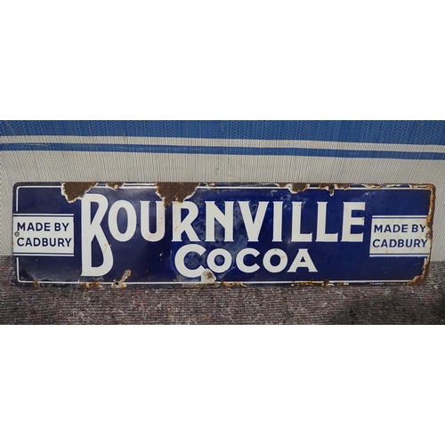 142 - Enamel sign - Bournville Cocoa Made by Cadbury 6