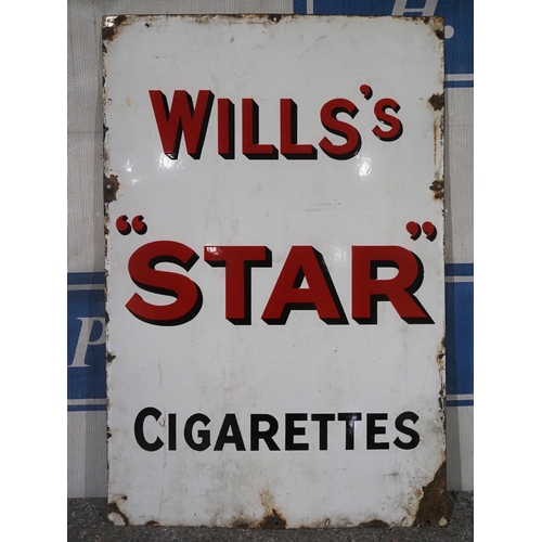 147 - Enamel sign - Wills's 'Star' Cigarettes 36