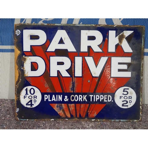 149 - Double sided enamel sign - Park Drive 12