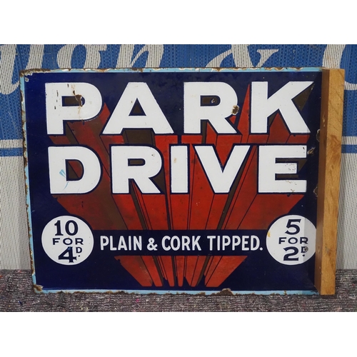 149 - Double sided enamel sign - Park Drive 12