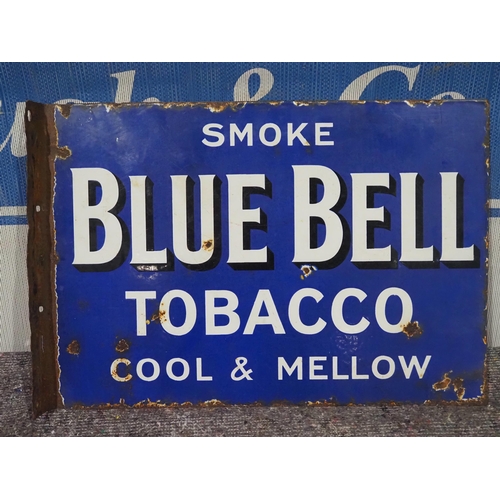 161 - Double sided post mounted enamel sign - Blue Bell Tobacco 14