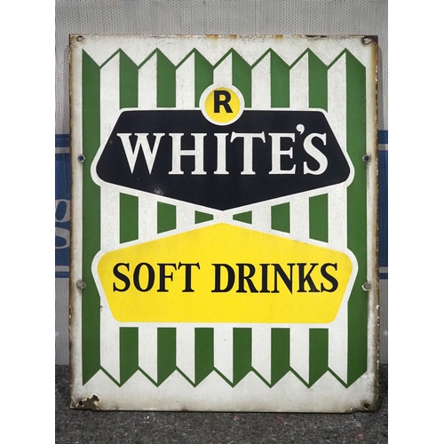 167 - Enamel sign - R. White's Soft Drinks 25