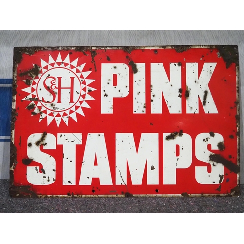 173 - Tin sign - S&H Pink Stamps 24