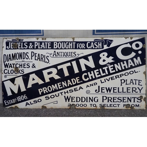 178 - Enamel sign - Martin & Co. Promenade Cheltenham 30