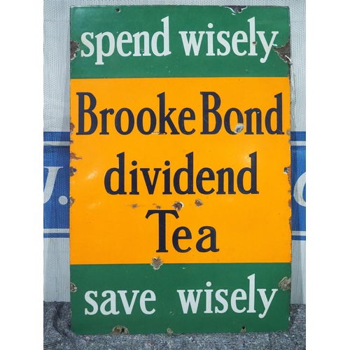 188 - Enamel sign - Brooke Bond dividend Tea 30