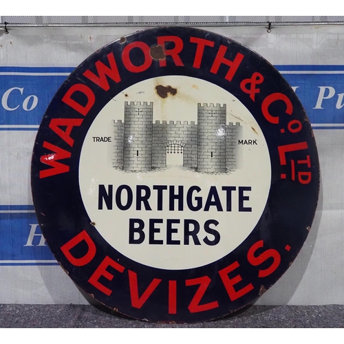 189 - Enamel sign - Wadworth & Co. Ltd. Northgate Beers Devizes 48