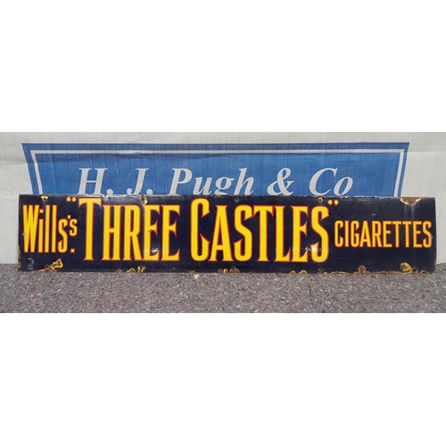 199 - Enamel sign - Wills's 'Three Castles' Cigarettes 11