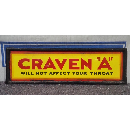 205 - Enamel sign in frame - Craven 'A' 15½