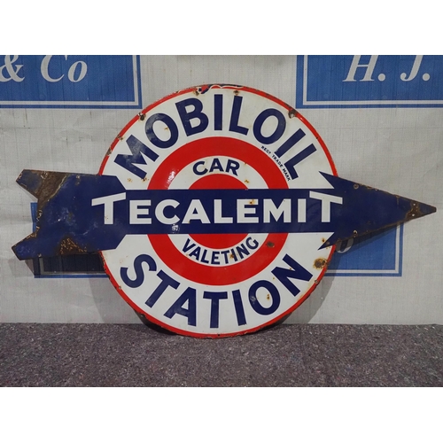 209 - Enamel sign - Tecalemit Mobiloil Station 34