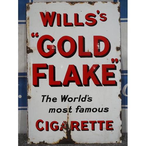 28 - Enamel sign - Wills's 'Gold Flake' Cigarette 36