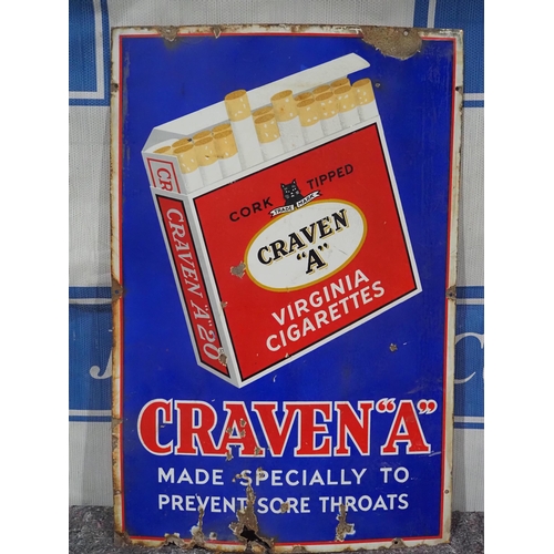36 - Enamel sign - Craven 'A' Virginia Cigarettes 36