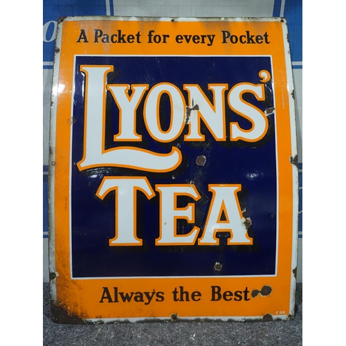 46 - Enamel sign - Lyons' Tea 38½
