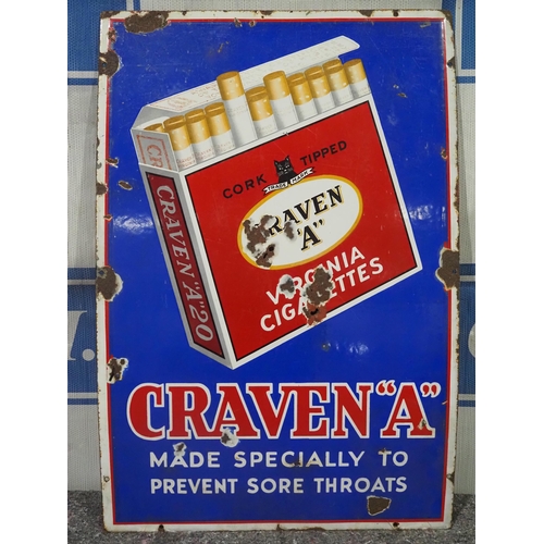 Enamel sign - Craven 'A' Virginia Cigarettes 36" x 24"