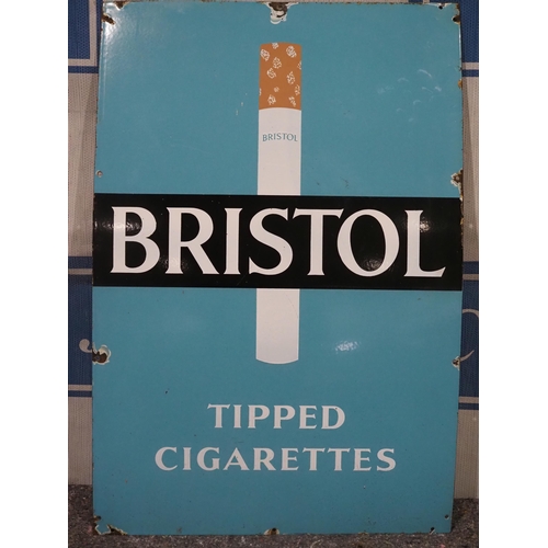 64 - Enamel sign - Bristol Tipped Cigarettes 36