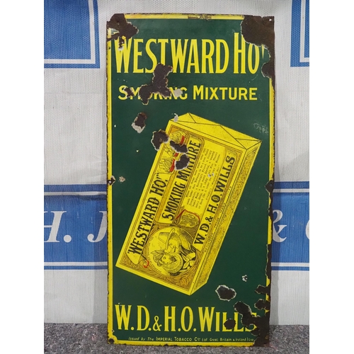 77 - Enamel sign - Westward Ho Smoking Mixture 38