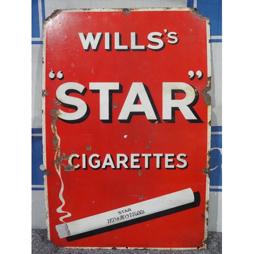 8 - Enamel sign - Wills's 'Star' Cigarettes 36
