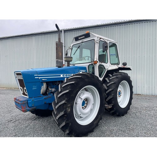 282 - County 1174 tractor. 1979. Agricultural spec, showing 6500 hours, 16.9 R 34 wheels with 16.9 R 34 Go... 