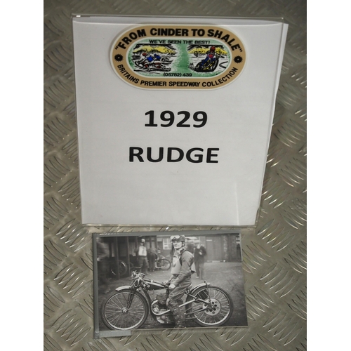 754 - Rudge Speedway motorcycle. 1929.
Believed ridden by Billy Galloway.
Frame - Rudge D.T (England), now... 