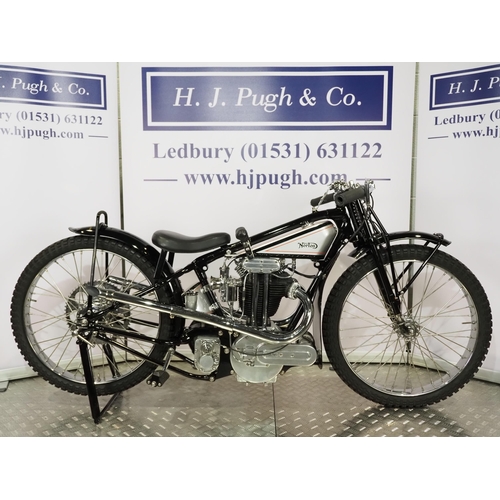 765 - Norton Speedway motorcycle. 1930
Frame - Norton (England), fitted with Webb dirt track forks 
Engine... 