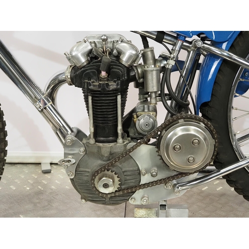 775 - Biggs-J.A.P Speedway motorcycle. 1949.
Ridden by Jack Biggs.
Frame - Biggs mk. 2 (England)
Engine - ... 