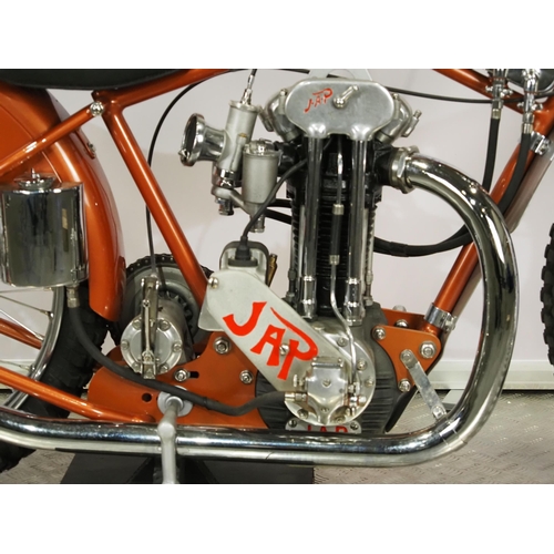 784 - Rogers-J.A.P Speedway motorcycle. 1951
Frame - 'Snowy' Rogers (England), with patented steering syst... 