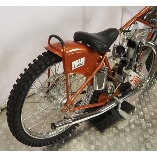 784 - Rogers-J.A.P Speedway motorcycle. 1951
Frame - 'Snowy' Rogers (England), with patented steering syst... 
