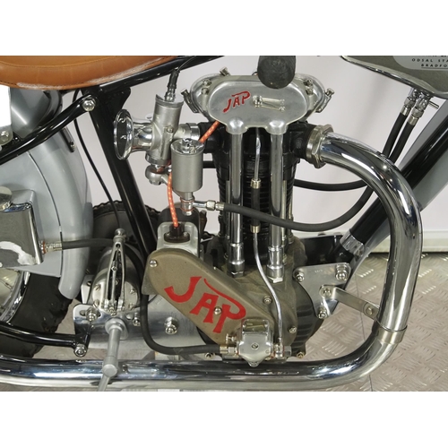 794 - Langton-J.A.P Speedway motorcycle. 1949. 
Believed ridden by Joe Abbott. c/w letter from Erik Langto... 