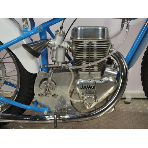 798 - Hagon-Jawa Speedway motorcycle. 1972.
Believed ridden by Malcolm Simmons.
Frame - Hagon (England), A... 