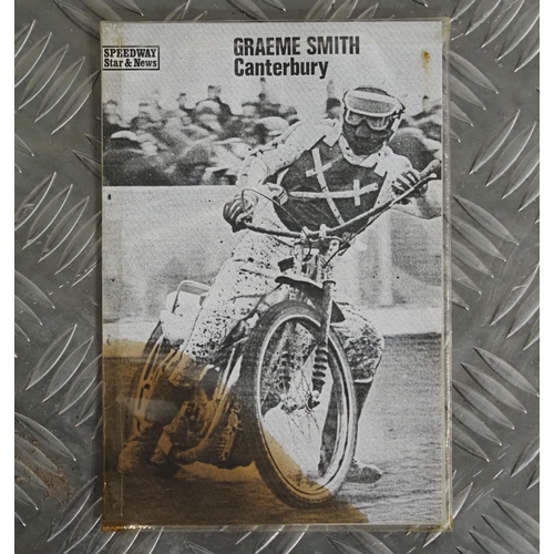 809 - Hagon-J.A.P Speedway motorcycle. 1970.
Believed ridden Graeme Smith.
Frame - Hagon (England), a blat... 