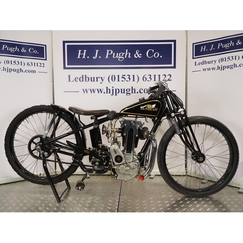 812 - Sunbeam Speedway motorcycle. 1929
Believed ridden by Gus Kuhn.
Frame - Sunbeam mk. 1 (England), in s... 