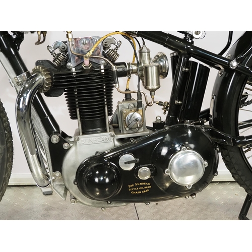 812 - Sunbeam Speedway motorcycle. 1929
Believed ridden by Gus Kuhn.
Frame - Sunbeam mk. 1 (England), in s... 
