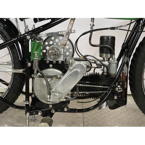 818 - P&P-Blackburne Speedway motorcycle. 1929
Believed ridden by Harry Matthews.
Frame - P&P (England), a... 