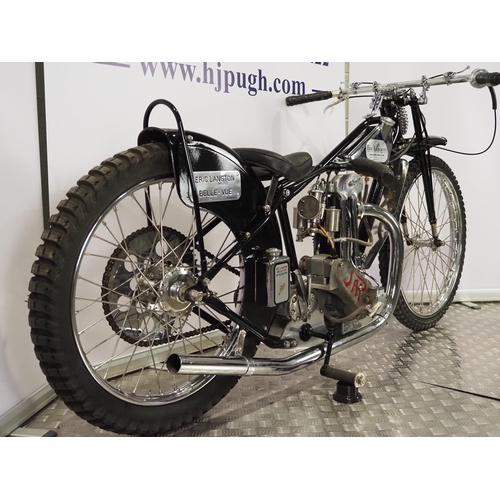 826 - Langton J.A.P speedway motorcycle.1937
Believed ridden by Eric Langdon.
Engine - Long 5 JAP