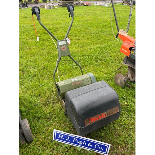55 - Webb electric cylinder mower with grass box