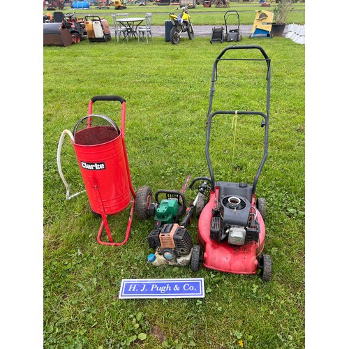 123 - Mower, hedgecutter and parts cleaner