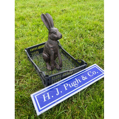 36 - Cast iron hare
