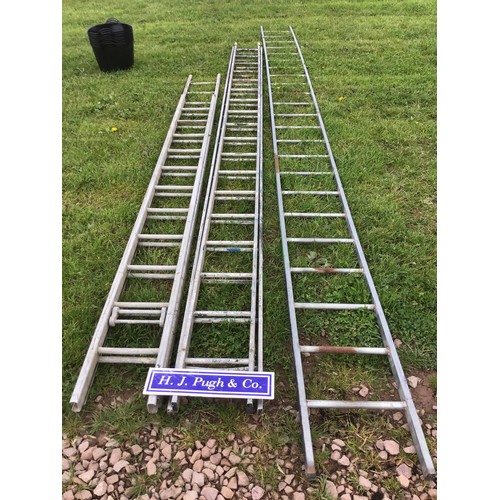 271 - Various extending ladders