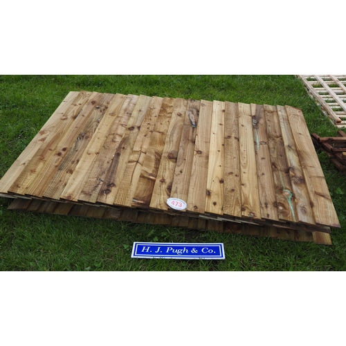 473 - Wooden fencing panels