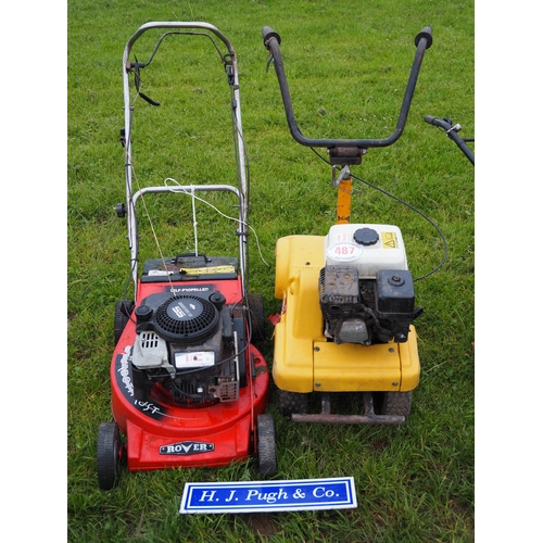 487 - Turf cutter and Rover mower