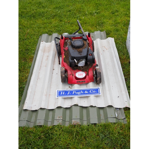 499 - Roofing sheets and mower