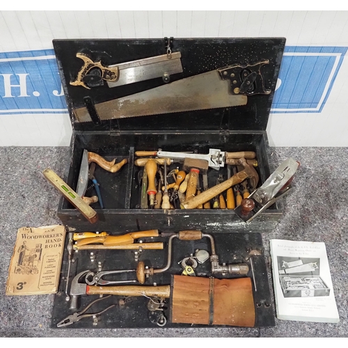 741 - GTL carpenters tool box and tool set