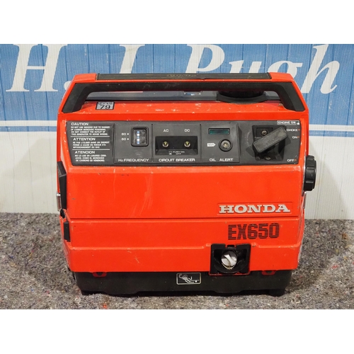 751 - Honda EX650 petrol generator