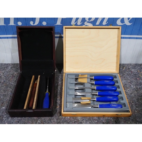 758 - Set of 6 Marples chisels and 2 others